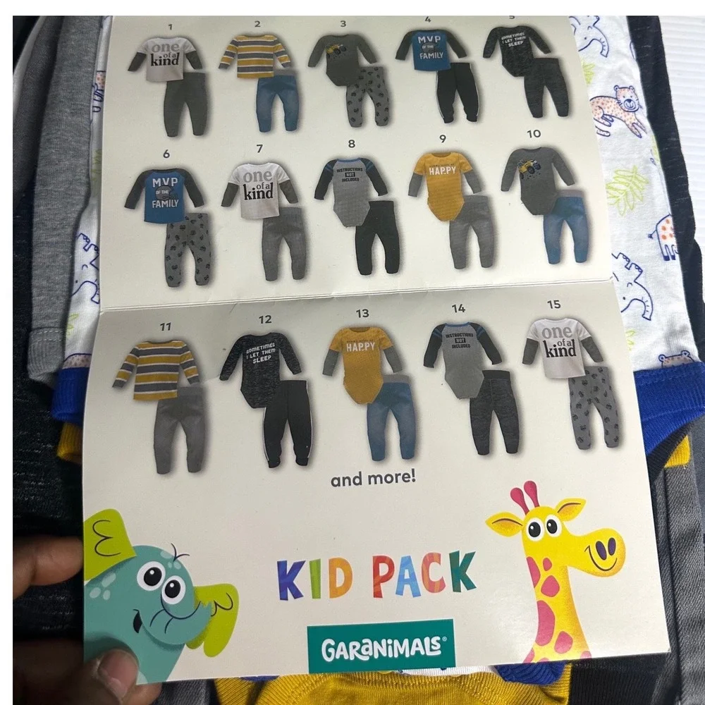 Lot Of 12 NWT‎ Garanimals Baby Boy Pants And Long Sleeve Onesies Size 18 Months